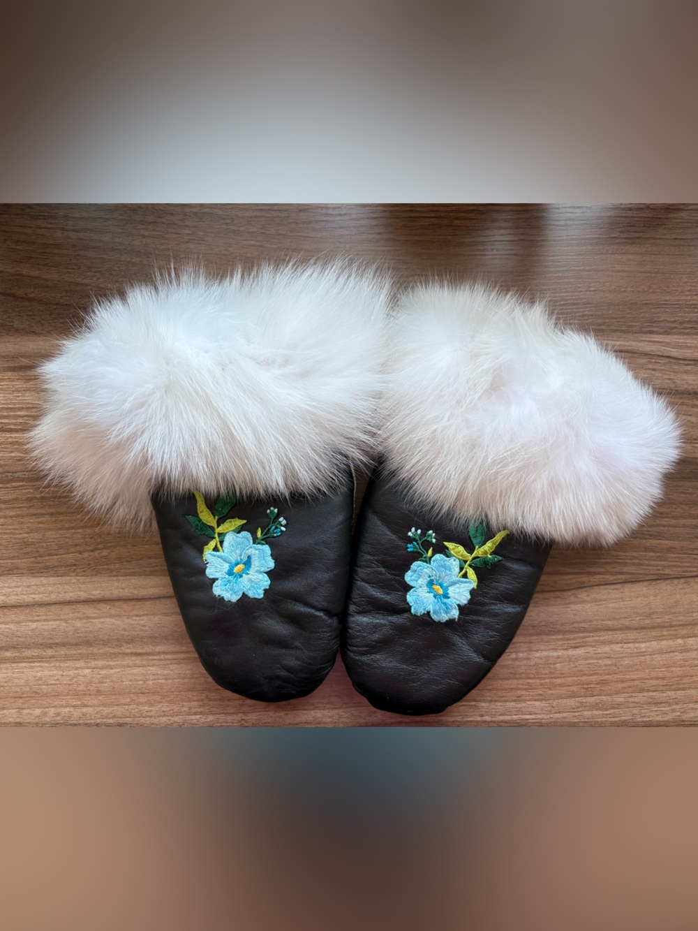 Homemade Rabbit Fur Mittens S/M